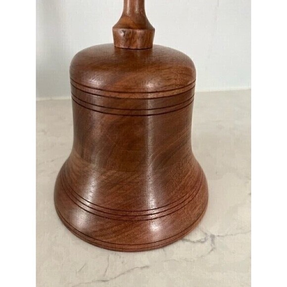 Vintage Wooden Edison Diller 1983 Musical Bell Plays It's A Small World - Picture 2 of 5